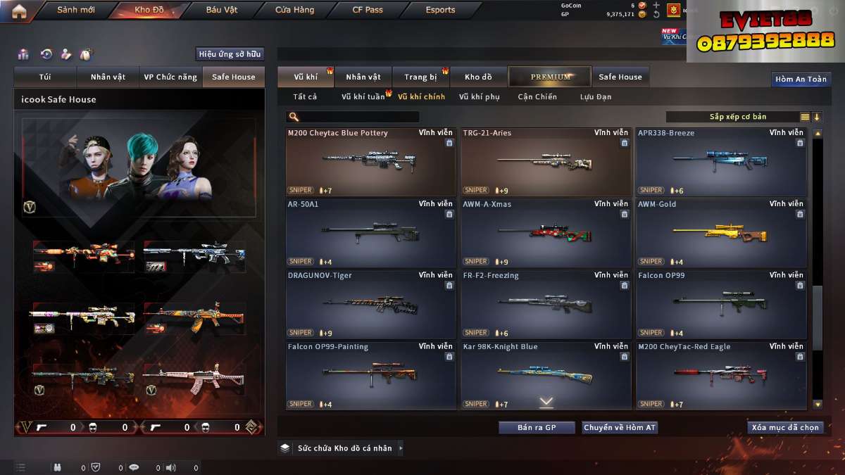 shop acc cf uy tin gia re